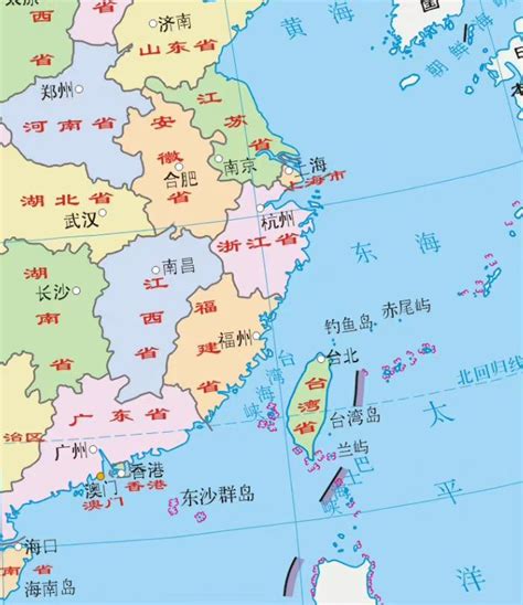 大陸沿海地圖|中國海岸線